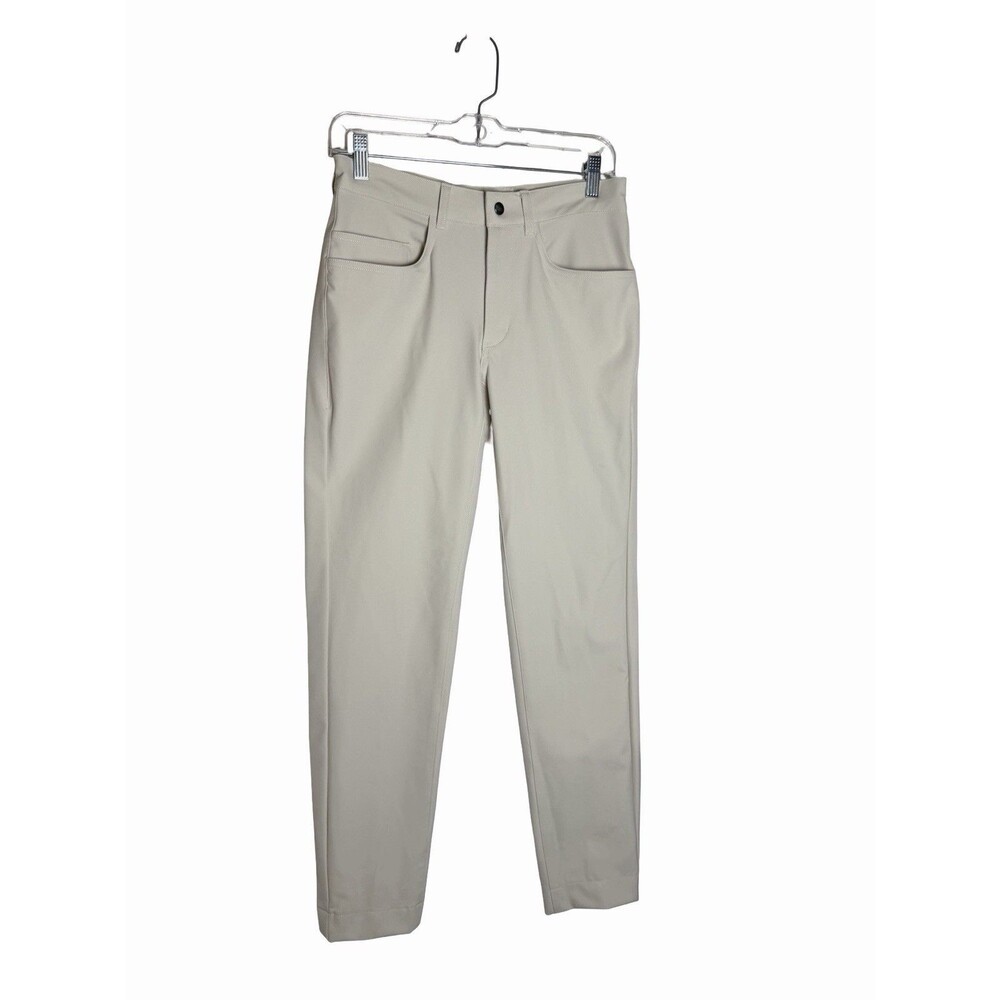 State And Liberty Men's Size 29 Cream Stretch Performance Mid Khaki Tech Pants